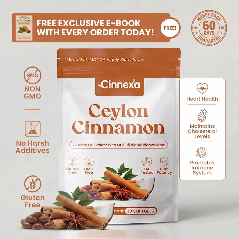 Ceylon Cinnamon 7200mg Equivalent with MCT Oil