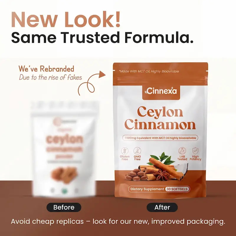 Ceylon Cinnamon 7200mg Equivalent with MCT Oil