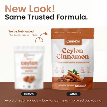 Ceylon Cinnamon 7200mg Equivalent with MCT Oil